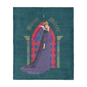 Disney Snow White Stained Glass Mirror Silk Touch Throw Blanket 40 x 50 inches