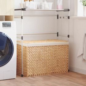 Laundry Basket with 3 Sections 29.5"x16.7"x20.5" Water Hyacinth