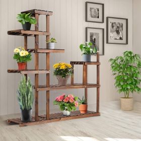 7-Tier Flower Wood Stand Plant Display Rack Storage Shelf
