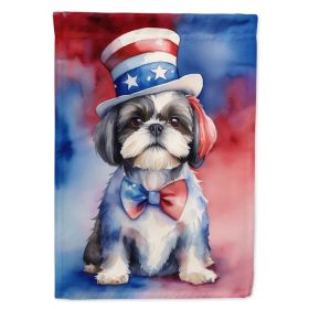 Shih Tzu Patriotic American Garden Flag Mailbox Flag Decorative Yard Flag Banner Outside Patio Artwork Yard Flower Beds, Garden Size, Multicolor (Option: default)