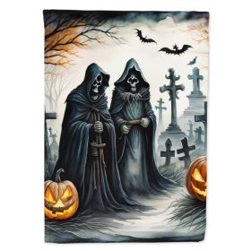 The Grim Reaper Spooky Halloween House Flag Large Porch Sleeve Pole Decorative Outside Yard Banner Artwork Wall Hanging, Polyester, House Size, M (Option: default)