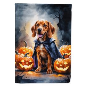 Vizsla Puppy Halloween House Flag Large Porch Sleeve Pole Decorative Outside Yard Banner Artwork Wall Hanging, Polyester, House Size, Multicolor (Option: default)