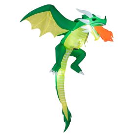 5 Feet Hanging Halloween Inflatable Dragon (Option: GREEN)