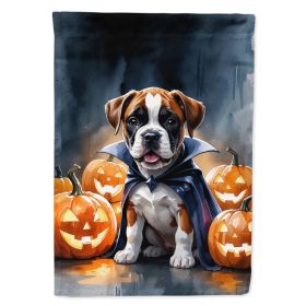 Boxer Puppy Halloween House Flag Large Porch Sleeve Pole Decorative Outside Yard Banner Artwork Wall Hanging, Polyester, House Size, Multicolor (Option: default)