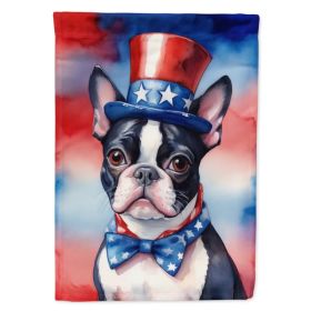 Boston Terrier Patriotic American Garden Flag Mailbox Flag Decorative Yard Flag Banner Outside Patio Artwork Yard Flower Beds, Garden Size, Multi (Option: default)