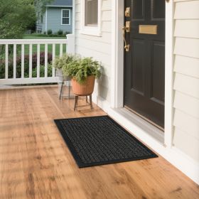 1PC Polypropylene Small Grid Composite Rubber Mat, Gray, 45x75x0.7cm, Kitchen & Home Floor Mat (Color: Grey)