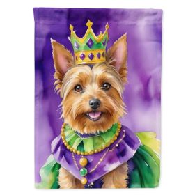 Australian Terrier King of Mardi Gras House Flag Large Porch Sleeve Pole Decorative Outside Yard Banner Artwork Wall Hanging, Polyester, House Si (Option: default)