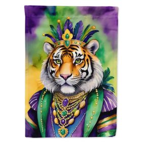 Tiger the King of Mardi Gras House Flag Large Porch Sleeve Pole Decorative Outside Yard Banner Artwork Wall Hanging, Polyester, House Size, Multi (Option: default)