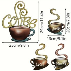 CIFbuy Vintage Metal Coffee Mug Wall Decal Rustic Retro Peel And Stick Kitchen, Decor Removable Waterproof Vinyl Sticker For Smooth Surfaces Farm (Option: 88494483)