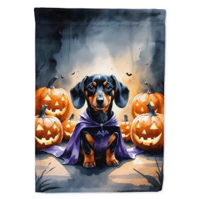 Dachshund Puppy Halloween House Flag Large Porch Sleeve Pole Decorative Outside Yard Banner Artwork Wall Hanging, Polyester, House Size, Multicol (Option: default)