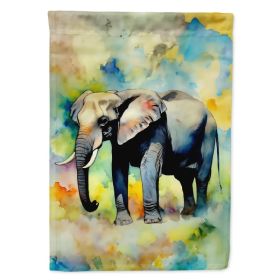 Elephant House Flag Large Porch Sleeve Pole Decorative Outside Yard Banner Artwork Wall Hanging, Polyester, House Size, Multicolor (Option: default)