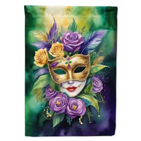 Mask Mardi Gras House Flag Large Porch Sleeve Pole Decorative Outside Yard Banner Artwork Wall Hanging, Polyester, House Size, Multicolor (Option: default)