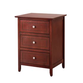 Transitional Cherry Nightstand For Bedrooms (Option: Cherry)