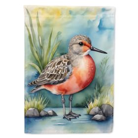 Red Knot Bird House Flag Large Porch Sleeve Pole Decorative Outside Yard Banner Artwork Wall Hanging, Polyester, House Size, Multicolor (Option: default)
