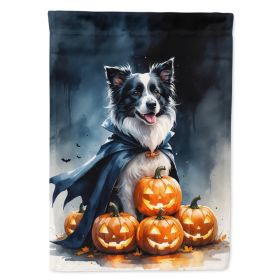 Border Collie Puppy Halloween House Flag Large Porch Sleeve Pole Decorative Outside Yard Banner Artwork Wall Hanging, Polyester, House Size, Mult (Option: default)
